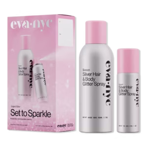 Eva Nyc Kweeen Silver Glitter Hair & Body Duo Set