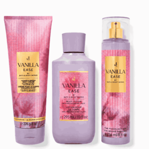 Bath & Body Works Vanilla Ease Mist ,Body Lotion & Body Cream Set